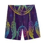 Rainbow Native Dream Catcher Print Men's Sports Shorts