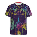 Rainbow Native Dream Catcher Print Men's Athletic T-Shirt