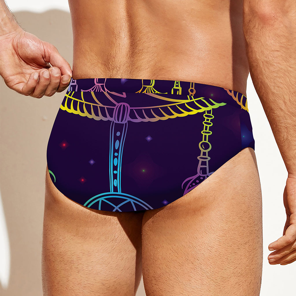 Rainbow Native Dream Catcher Print Men's Swim Briefs