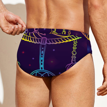 Rainbow Native Dream Catcher Print Men's Swim Briefs