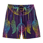 Rainbow Native Dream Catcher Print Men's Swim Trunks