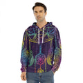 Rainbow Native Dream Catcher Print Men's Velvet Pullover Hoodie