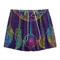Rainbow Native Dream Catcher Print Mesh Shorts