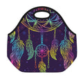 Rainbow Native Dream Catcher Print Neoprene Lunch Bag