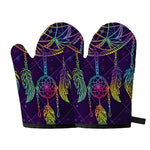 Rainbow Native Dream Catcher Print Oven Mitts