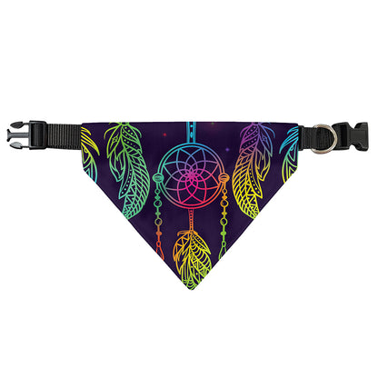 Rainbow Native Dream Catcher Print Over The Collar Dog Bandana