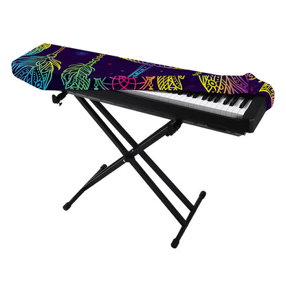 Rainbow Native Dream Catcher Print Piano Keyboard Cover