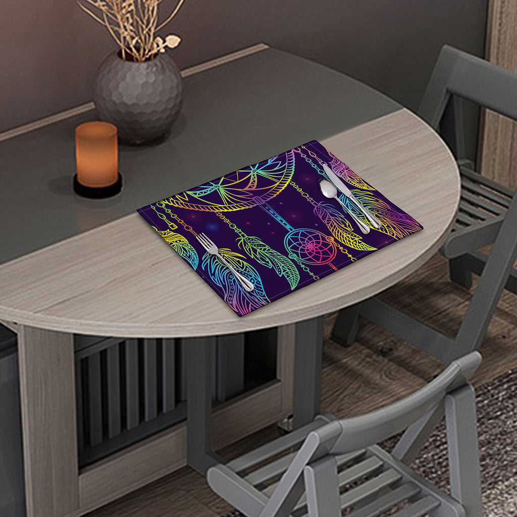 Rainbow Native Dream Catcher Print Placemat