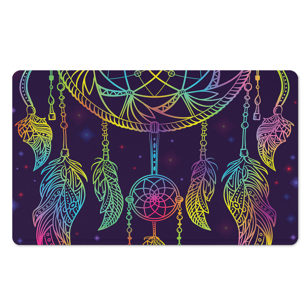 Rainbow Native Dream Catcher Print Polyester Doormat