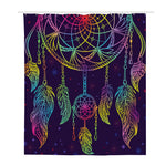 Rainbow Native Dream Catcher Print Polyester Shower Curtain