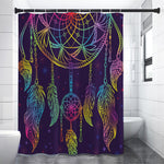 Rainbow Native Dream Catcher Print Premium Shower Curtain
