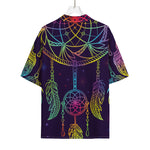 Rainbow Native Dream Catcher Print Rayon Hawaiian Shirt