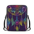 Rainbow Native Dream Catcher Print Rectangular Crossbody Bag