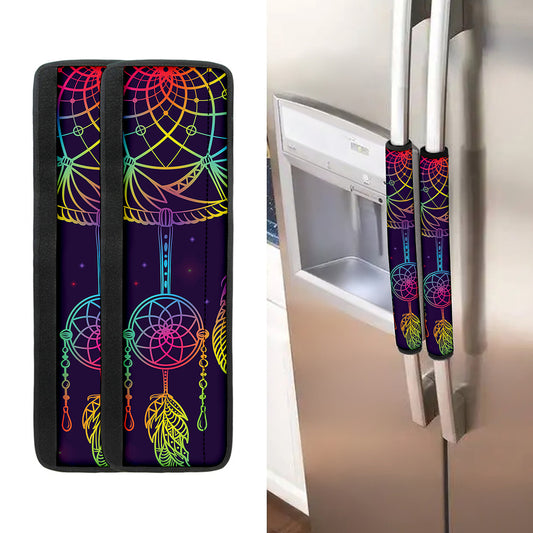 Rainbow Native Dream Catcher Print Refrigerator Handle Covers