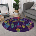Rainbow Native Dream Catcher Print Round Rug