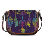 Rainbow Native Dream Catcher Print Saddle Bag