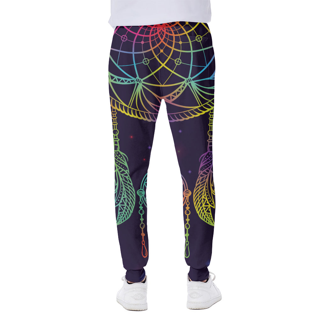 Rainbow Native Dream Catcher Print Scuba Joggers