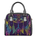 Rainbow Native Dream Catcher Print Shoulder Handbag