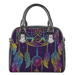 Rainbow Native Dream Catcher Print Shoulder Handbag