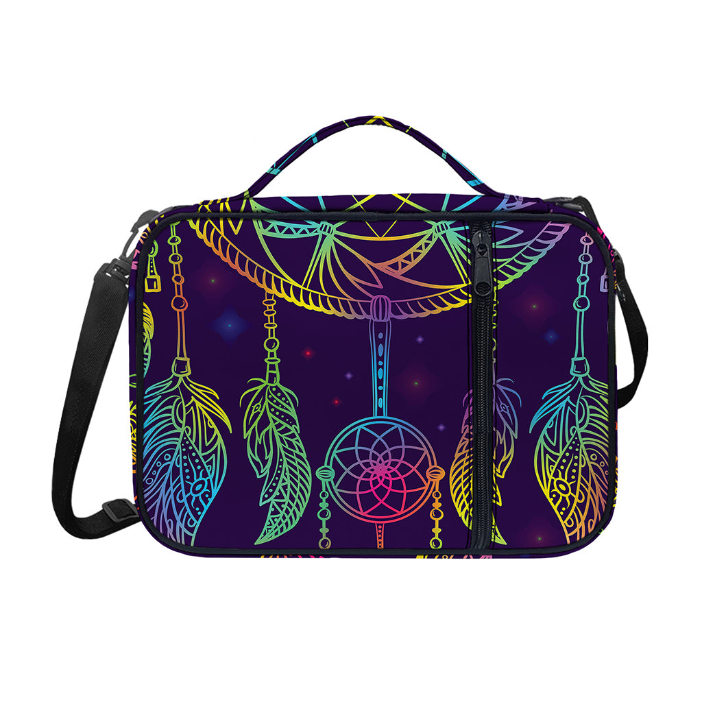 Rainbow Native Dream Catcher Print Shoulder Strap Bible Bag