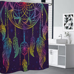Rainbow Native Dream Catcher Print Shower Curtain