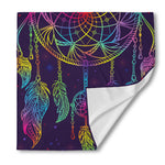 Rainbow Native Dream Catcher Print Silk Bandana