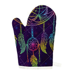 Rainbow Native Dream Catcher Print Single Oven Mitt