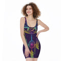 Rainbow Native Dream Catcher Print Sleeveless Bodycon Dress