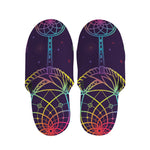 Rainbow Native Dream Catcher Print Slippers