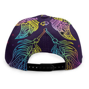 Rainbow Native Dream Catcher Print Snapback Cap