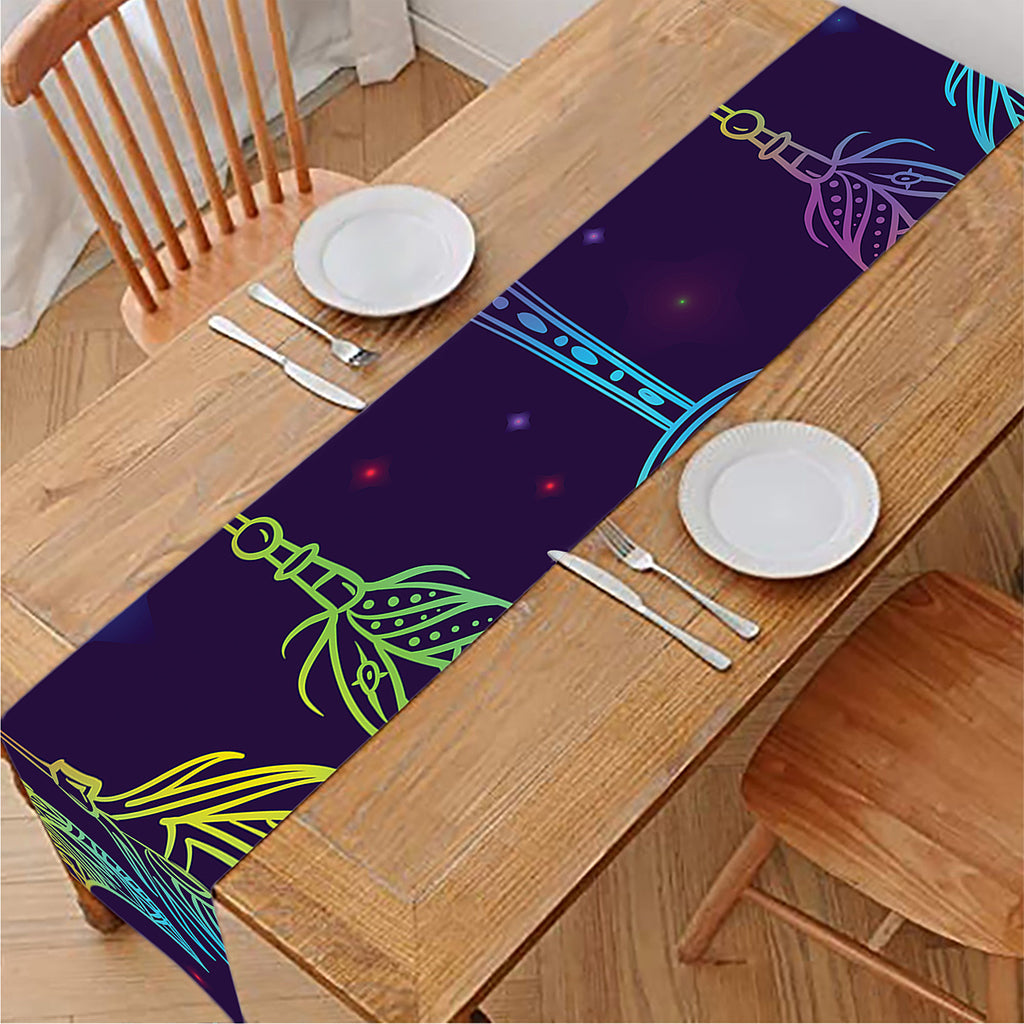 Rainbow Native Dream Catcher Print Table Runner
