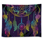Rainbow Native Dream Catcher Print Tapestry