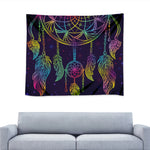Rainbow Native Dream Catcher Print Tapestry