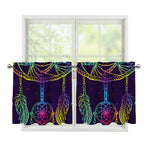 Rainbow Native Dream Catcher Print Tier Curtains
