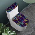 Rainbow Native Dream Catcher Print Toilet Lid And Tank Cover Set