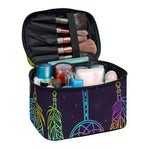 Rainbow Native Dream Catcher Print Travel Makeup Bag