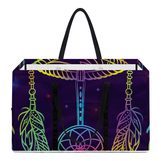 Rainbow Native Dream Catcher Print Utility Tote Bag