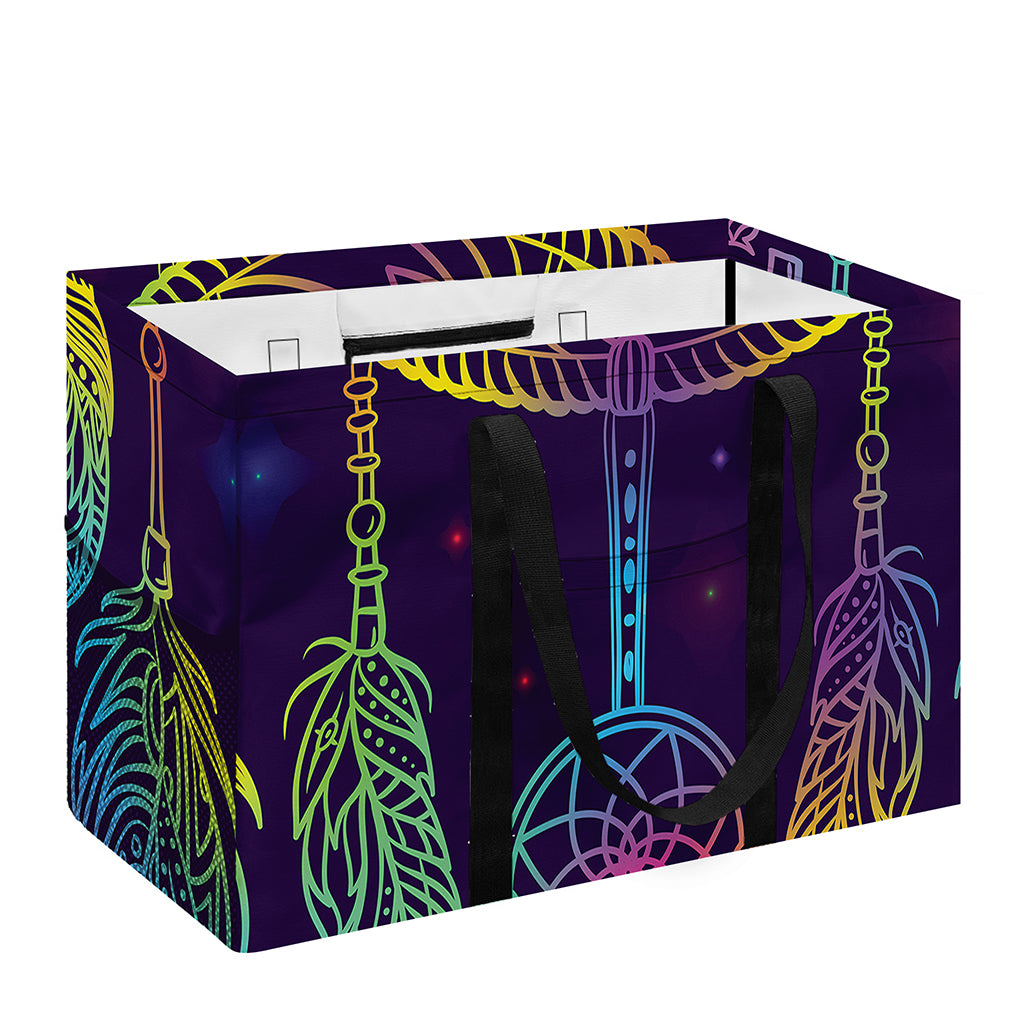 Rainbow Native Dream Catcher Print Utility Tote Bag
