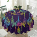 Rainbow Native Dream Catcher Print Waterproof Round Tablecloth