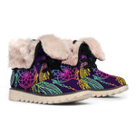 Rainbow Native Dream Catcher Print Winter Boots