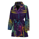 Rainbow Native Dream Catcher Print Women's Bathrobe