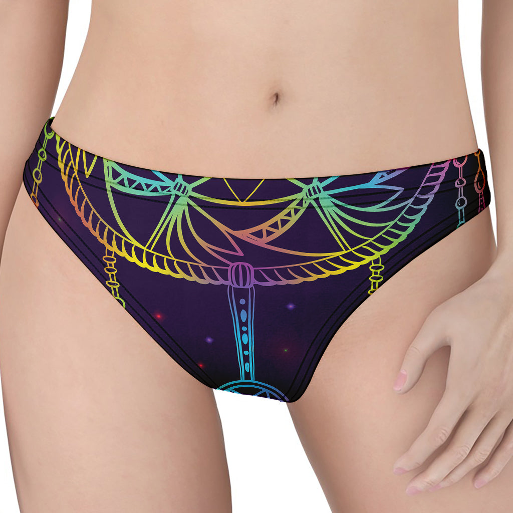 Rainbow Native Dream Catcher Print Women's Thong