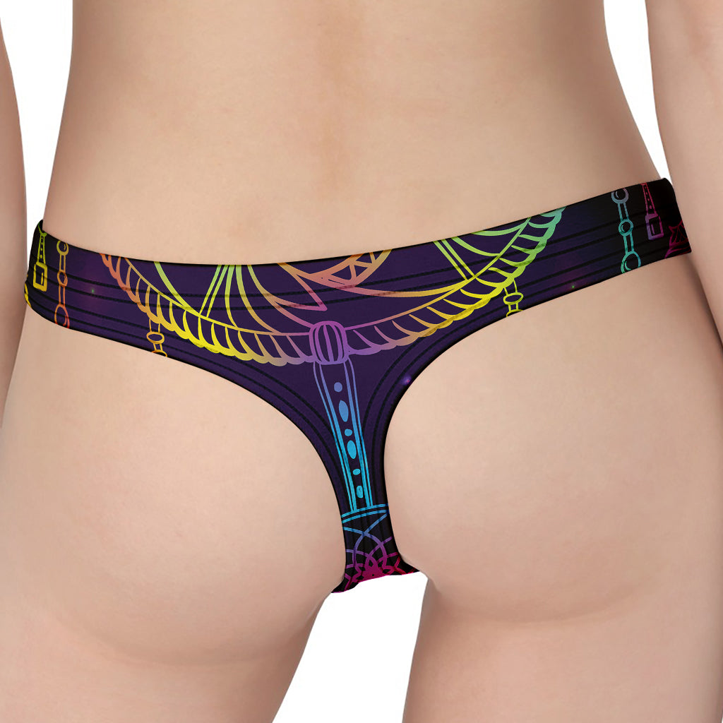 Rainbow Native Dream Catcher Print Women's Thong