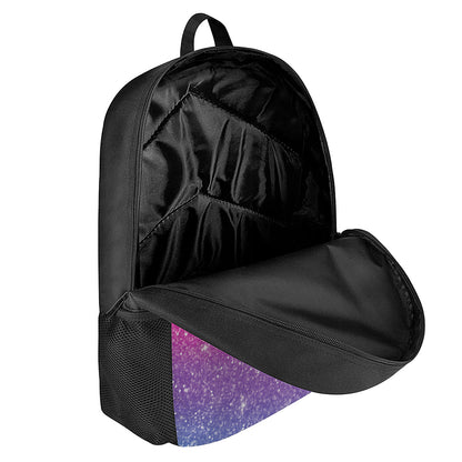 Rainbow (NOT Real) Glitter Artwork Print 17 Inch Backpack