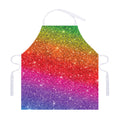Rainbow (NOT Real) Glitter Artwork Print Adjustable Apron