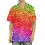 Rainbow (NOT Real) Glitter Artwork Print Aloha Shirt