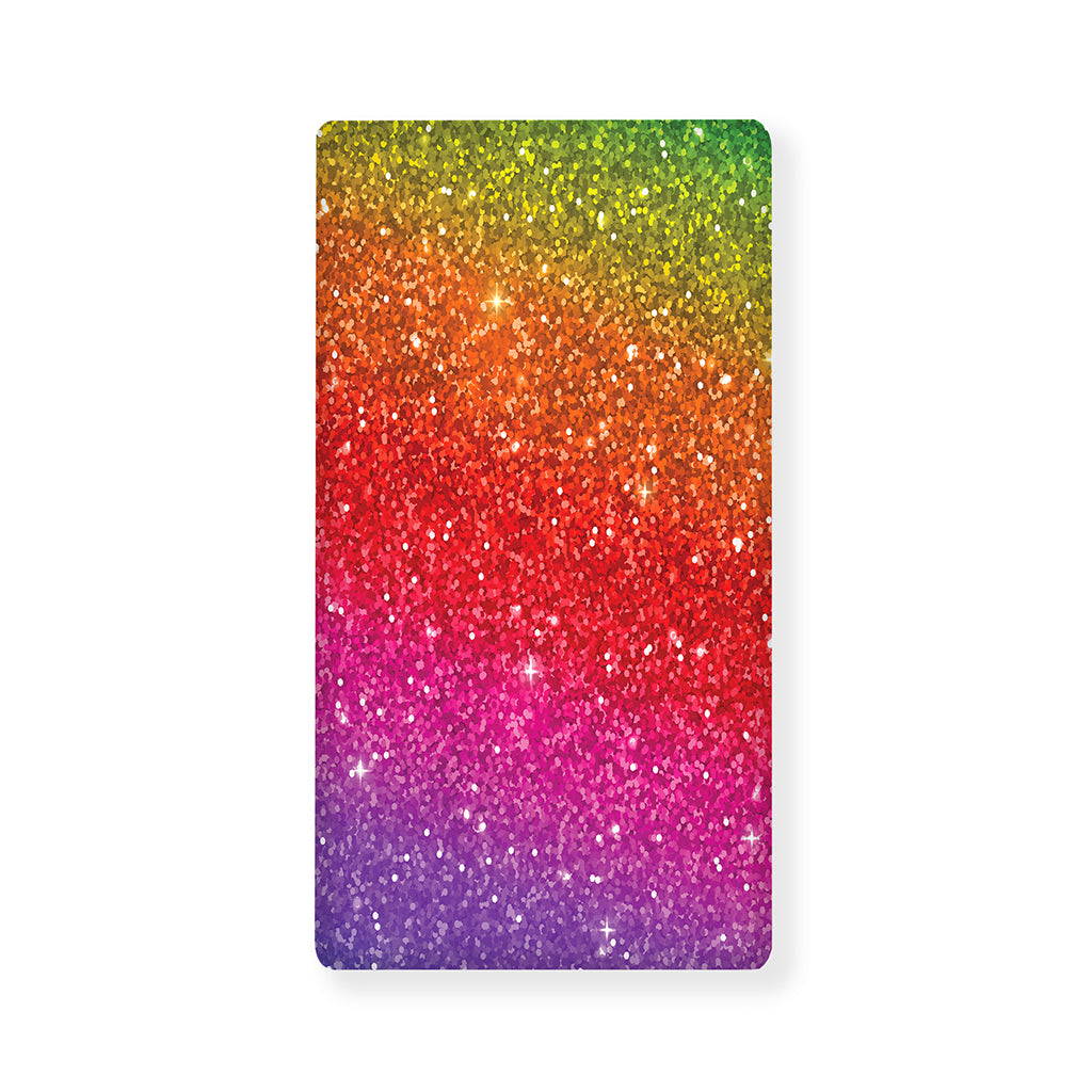 Rainbow (NOT Real) Glitter Artwork Print Baby Crib Sheet