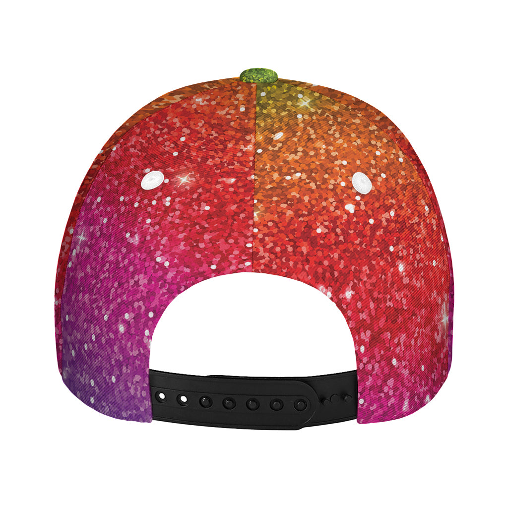 Rainbow (NOT Real) Glitter Artwork Print Baseball Cap