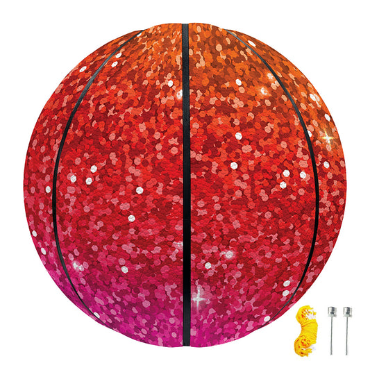 Rainbow (NOT Real) Glitter Artwork Print Basketball