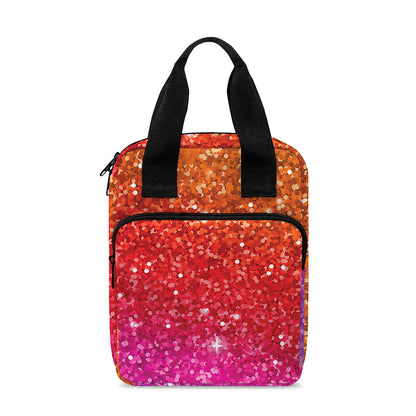 Rainbow (NOT Real) Glitter Artwork Print Bible Tote Bag